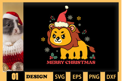 Lion Christmas Lights SVG