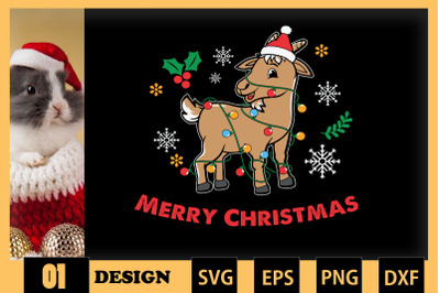 Goat Christmas Lights SVG