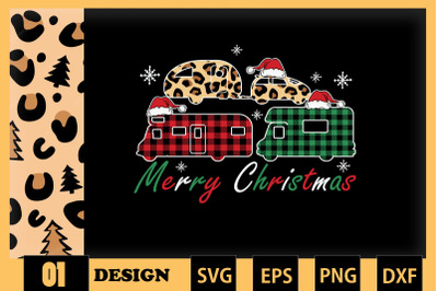 Merry Christmas Camping Car Leopard