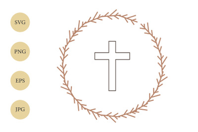 Cross SVG&2C; Crown SVG&2C; Christian SVG&2C; Baptism Svg