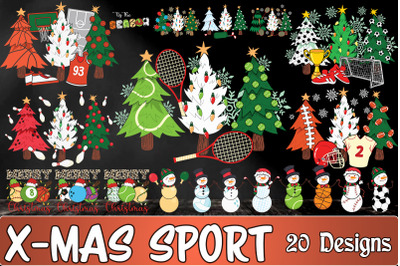 Sports Christmas Bundle SVG 20 designs