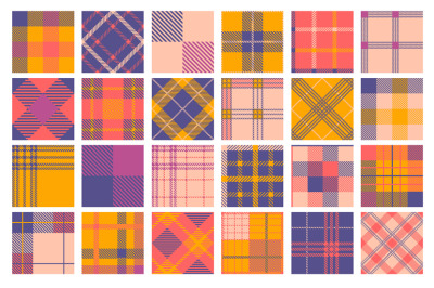 Tartan print. Seamless scottish check pattern, modern geometric tweed