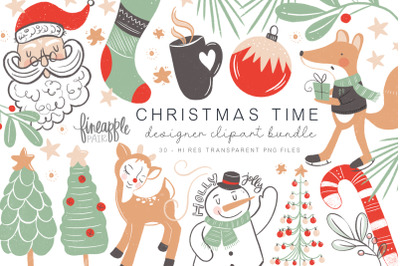 Christmas Time Clipart Bundle - JG