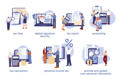 Audit concept. Declaration and accounting, applications or software fo