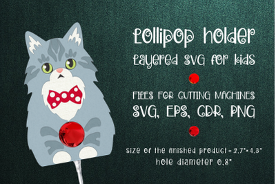 Norwegian Forest Cat | Christmas Lollipop Holder Template