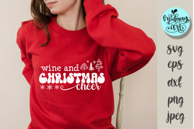 Wine and christmas cheer svg&2C; christmas cut file