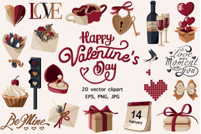 Happy Valentines Day vector clipart