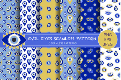 Evil Eyes Seamless Patterns