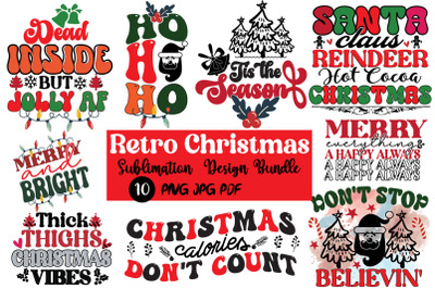 Retro Christmas  Sublimation Design