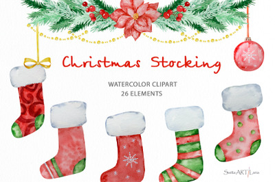 Christmas stocking clipart