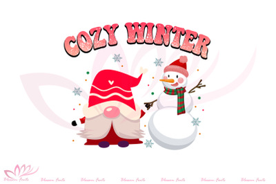 Cozy Winter Snowman Sublimation