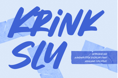 Krinksly Handwritten Display Font