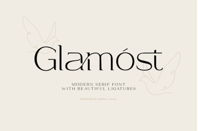 Glamost - Modern Ligature font