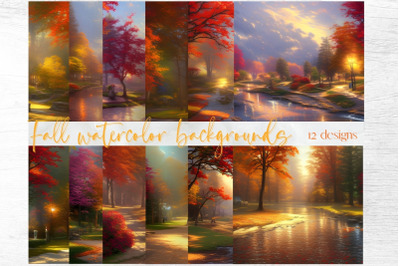 Fall Watercolor Backgrounds