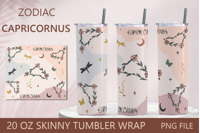 Zodiac tumbler, Horoscope symbol, 20 oz skinny tumbler wrap