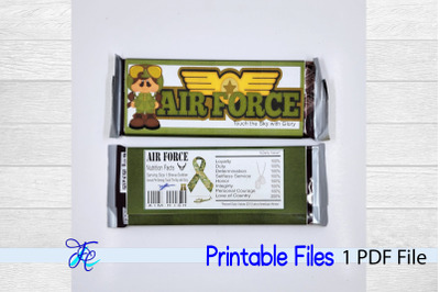 Air Force Girl Candy Bar Wrapper