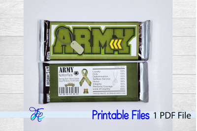 Army Candy Bar Wrapper