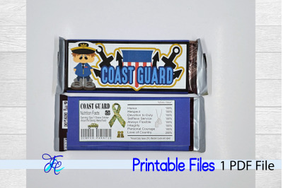Coast Guard Boy Candy Bar Wrapper