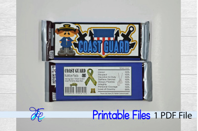 Coast Guard Girl Candy Bar Wrapper