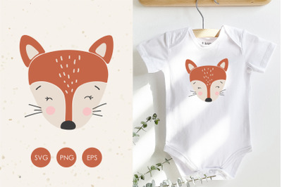 Fox SVG, Baby fox Svg, Baby Animal Svg, Printable fox Png, Safari fox