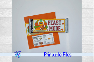 Thanksgiving Feast Mode Candy Bar Wrapper