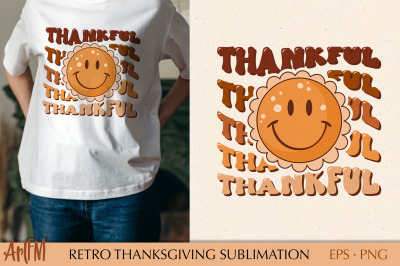 Retro Thanksgiving Sublimation Print | Retro Autumn PNG