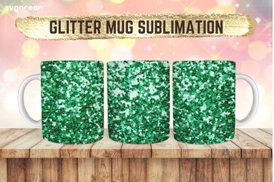 Green Glitter Mug | PNG Bundle | Mug Wrap