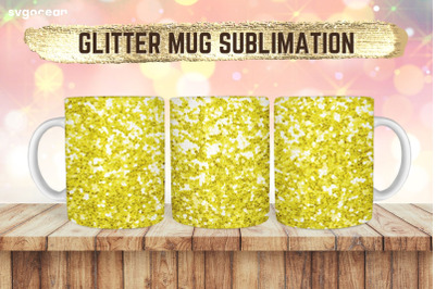 Gold Glitter Mug Design | PNG Bundle | Mug Wrap