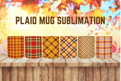 Buffalo Plaid Mug Sublimation | PNG Bundle | Mug Wrap