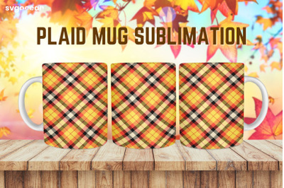 Plaid Mug Sublimation | PNG Bundle | Mug Wrap