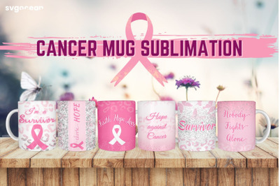 Cancer Mug Sublimation | PNG Bundle | Mug Wrap