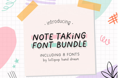 The Note Taking Font Bundle (Note Fonts, Note Taking Fonts, GoodNotes)