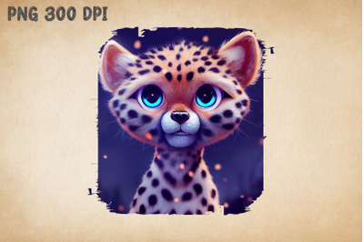 Lttle Winter Leopard Super Cute Cheetah