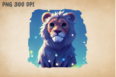 Cute Winter Lion Art 2