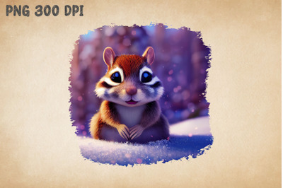 Super Cute Winter Chipmunk 2