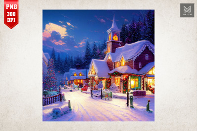 Warm and Cozy Town Happy Christmas