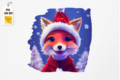 Cute Fox At Christmas