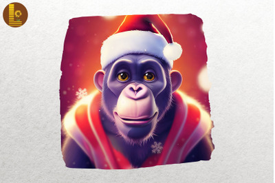 Ape In Christmas Outfit