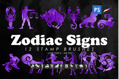 Zodiac Signs Stamp Brushes