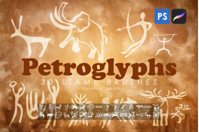 Petroglyphs Stamp Brushes