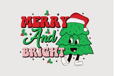 Merry and bright christmas sublimation