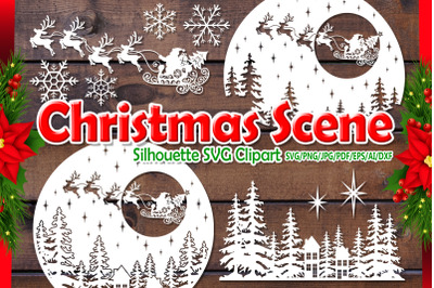 Christmas Scene Builder SVG Clipart Set