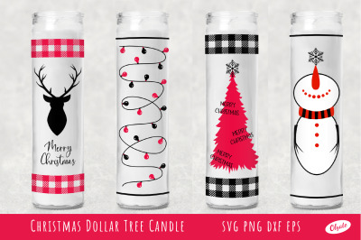 Christmas Dollar Tree Candle. Dollar Tree Design. Candle SVG