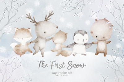 THE FIRST SNOW watercolor set