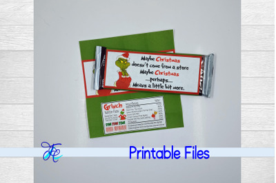 Grinch Candy Bar Wrapper