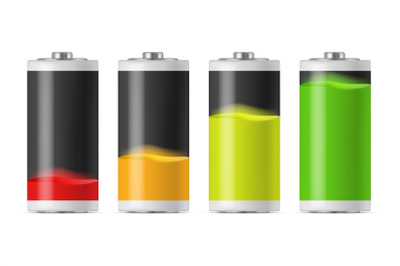 Battery charging stages. Cylinder accumulator colorful energy metal co