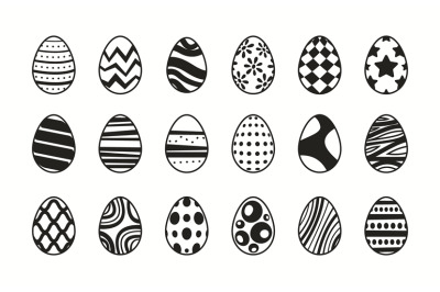 Black eggs. Geometrical painted decorated on easter eggs christian cel