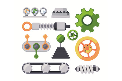 Robotic mechanism. Mechanical parts machine equipments gears buttons m