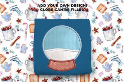 Fillable Snow Globe Blank | Applique Embroidery