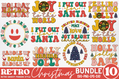 Retro Christmas SVG Bundle